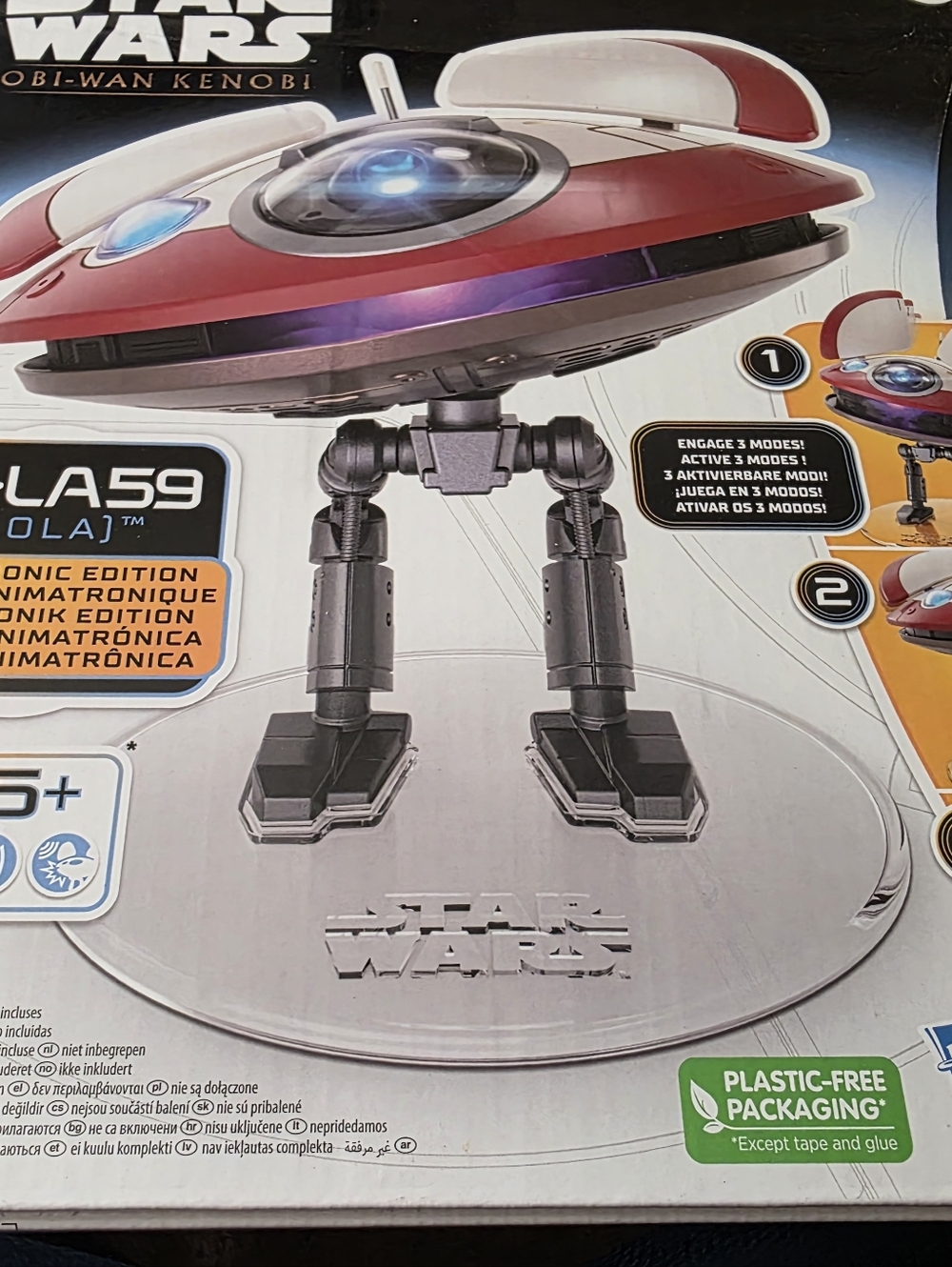 Star Wars LA59 Red & White LA-59 Droid Figure with Display Stand